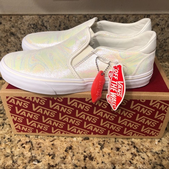 vans asher deluxe iridescent gray